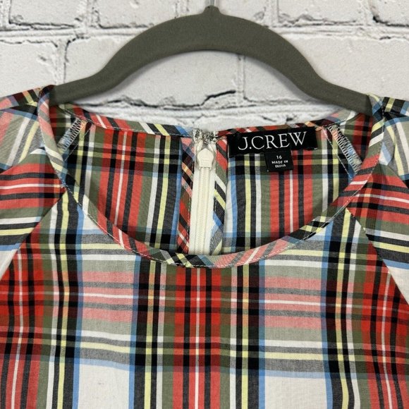 J. Crew Tartan Peplum Blouse, EUC - Picture 6 of 11